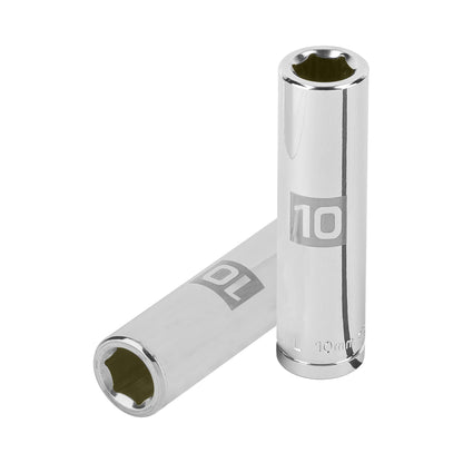 DADO LARGO DE 10 MM, 6 PUNTAS , CUADRO 3/8'', TRUPER 13770 *