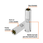 DADO LARGO DE 10 MM, 6 PUNTAS , CUADRO 3/8'', TRUPER 13770 *