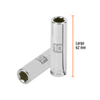 DADO LARGO DE 10 MM, 6 PUNTAS , CUADRO 3/8'', TRUPER 13770 *