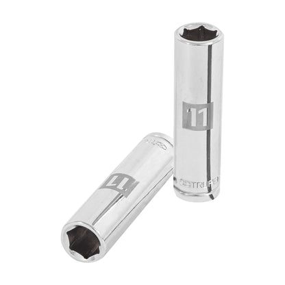 DADO LARGO DE 11 MM, 6 PUNTAS, CUADRO 3/8'', TRUPER 13771 P