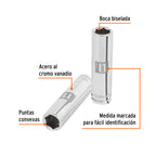 DADO LARGO DE 11 MM, 6 PUNTAS, CUADRO 3/8'', TRUPER 13771 P