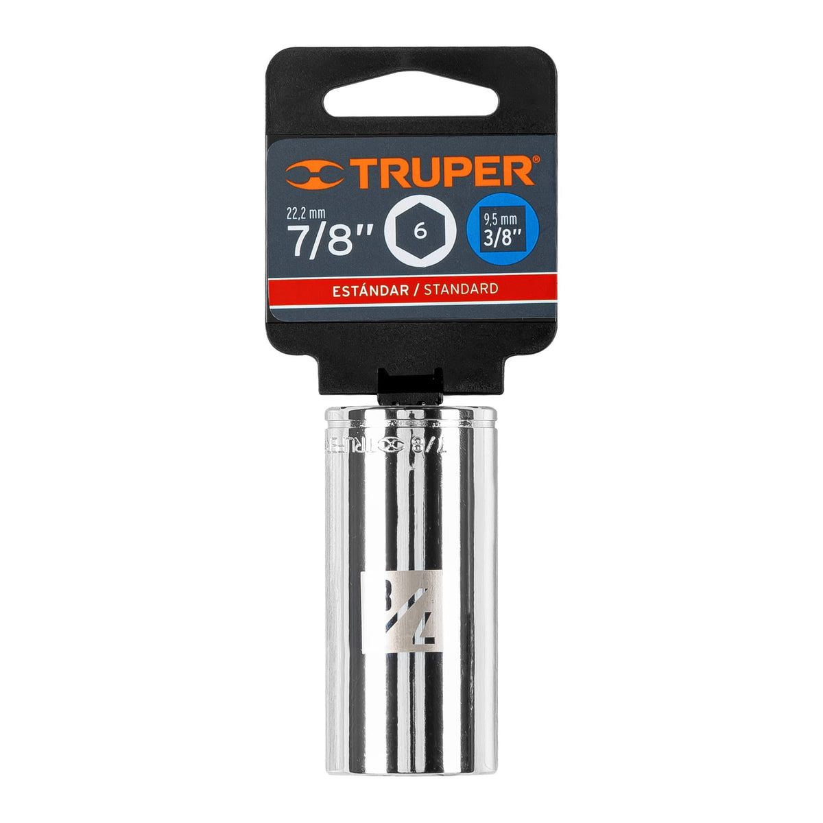 DADO LARGO DE 7/8", 6 PUNTAS, CUADRO 3/8", TRUPER 13720 *