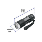 LINTERNA LED C/LUZ ULTRAVIOLETA, VOLTECK 45853 *