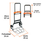 DIABLO DE CARGA, PLEGABLE, 120 KG, TRUPER 103198 *
