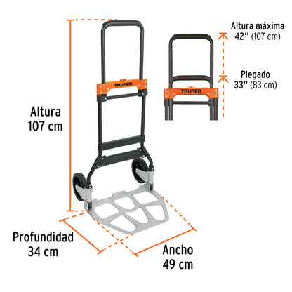 DIABLO DE CARGA, PLEGABLE, 120 KG, TRUPER 103198 *