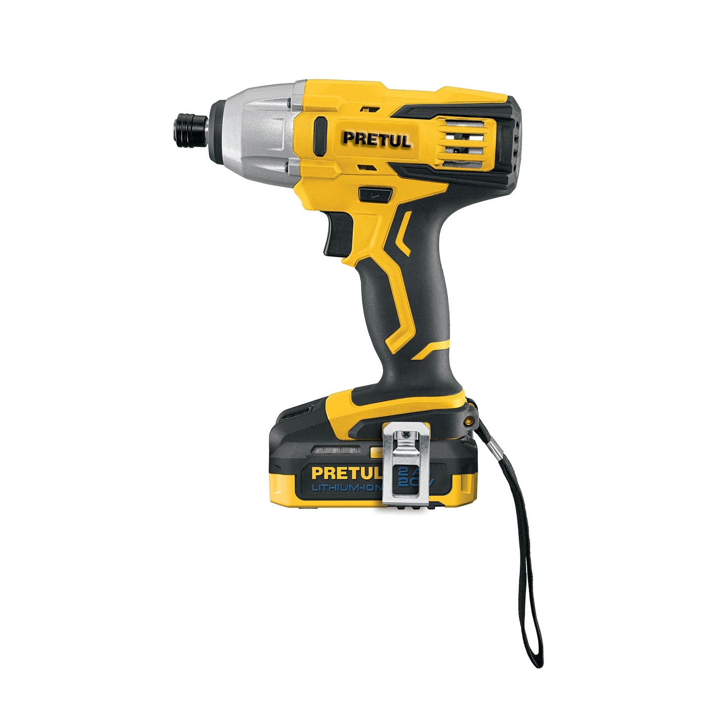 DESTORNILLADOR DE IMPACTO INALÁMBRICO 1/4', 20 V, PRETUL 28269 *