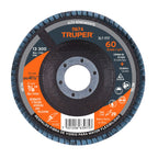 DISCO 4-1/2'' LAMINADO GRANO 60 CENTRO 7/8'', TRUPER 11674 *