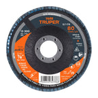DISCO 4-1/2'', LAMINADO GRANO 80 CENTRO 7/8'', TRUPER 11688 P