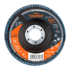 DISCO 4-1/2'' LAMINADO GRANO 120 CENTRO 7/8'', TRUPER 11675 *