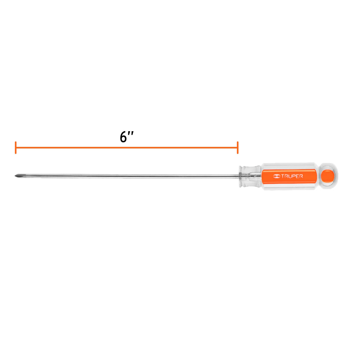 DESARMADOR DE CRUZ 1/8'' X 6'' MANGO DE ACETATO, TRUPER 14056 P