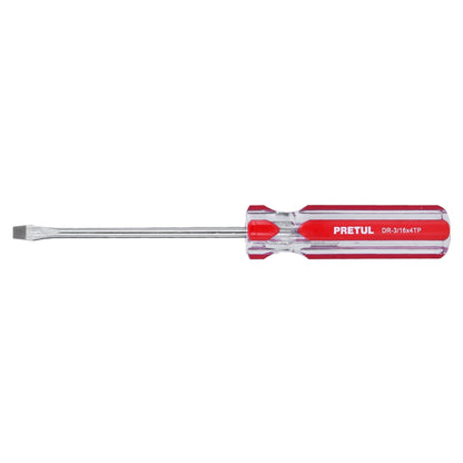 DESARMADOR PLANO 3/16 X 4'' MANGO DE PVC, PRETUL 21458 *