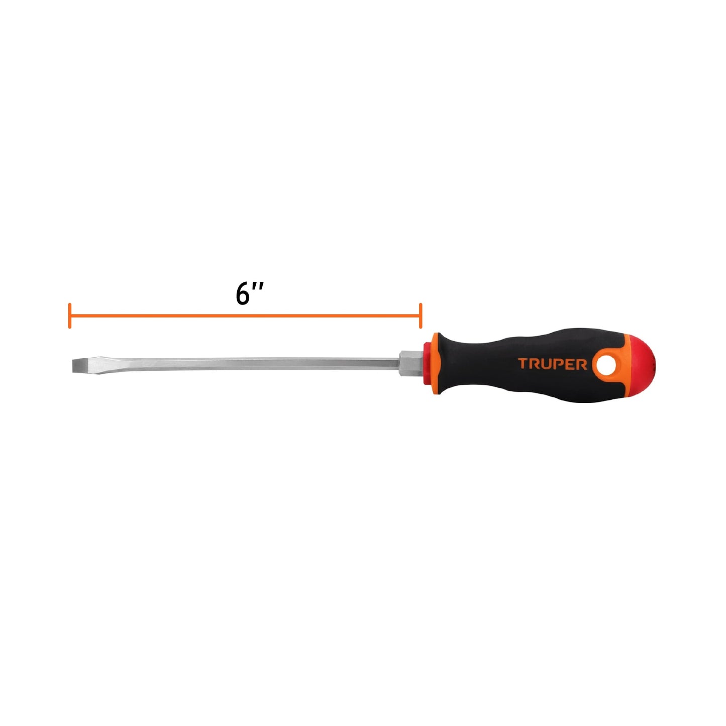 DESARMADOR PLANO 3/16'' X 6'' MANGO COMFORT GRIP, TRUPER 100832 P