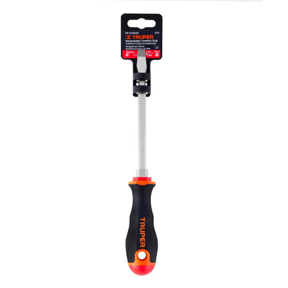 DESARMADOR PLANO 5/16'' X 6'' MANGO COMFORT GRIP, TRUPER *