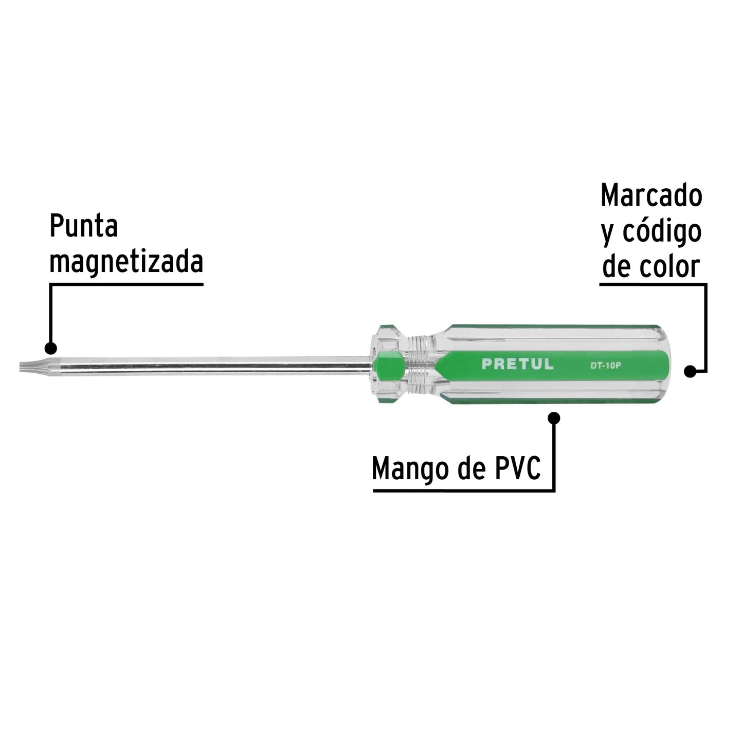 DESARMADOR PUNTA TORX T 10 PRETUL 29982 *