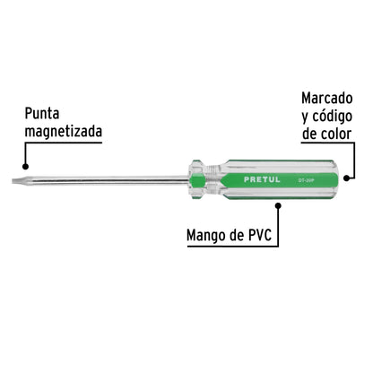 DESARMADOR PUNTA TORX T 20 MANGO DE PVC, PRETU 29984 *