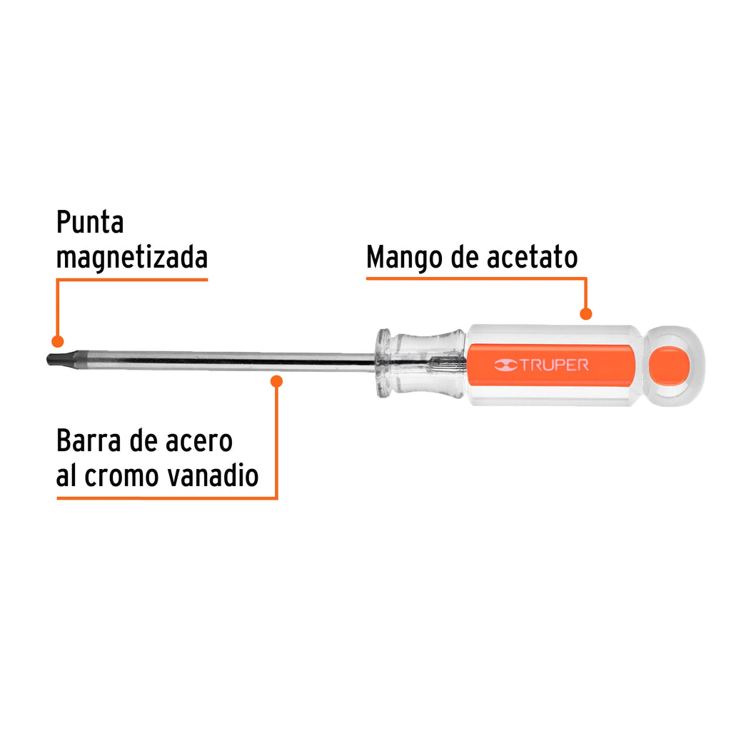 DESARMADOR PUNTA TORX T 20 MGO ACETATO 15103 *