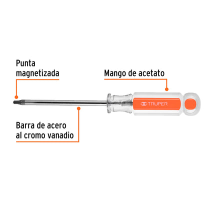 DESARMADOR PUNTA TORX T 20 MGO ACETATO 15103 *