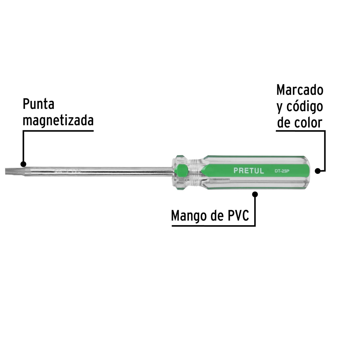 DESARMADOR PUNTA  TORX T 25 MANGO DE PVC, RPETUL 29985 P