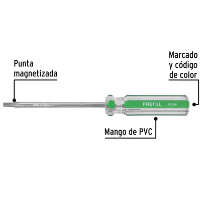 DESARMADOR PUNTA  TORX T 25 MANGO DE PVC, RPETUL 29985 P