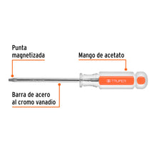 Cargar imagen en el visor de la galería, DESARMADOR PUNTA TORX T 25 MANGO DE ACETATO, TRUPER 15104 P
