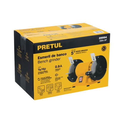 ESMERIL DE BANCO DE 5" DE 1/6 HP (120 W), PRETUL 29994 *