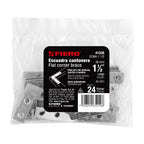 BOLSA CON 24 ESCUADRAS PLANAS CANTONERA 1-1/2'' X 1-1/2'', FIERO 41038 *