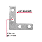 BOLSA CON 24 ESCUADRAS PLANAS CANTONERA 1-1/2'' X 1-1/2'', FIERO 41038 *