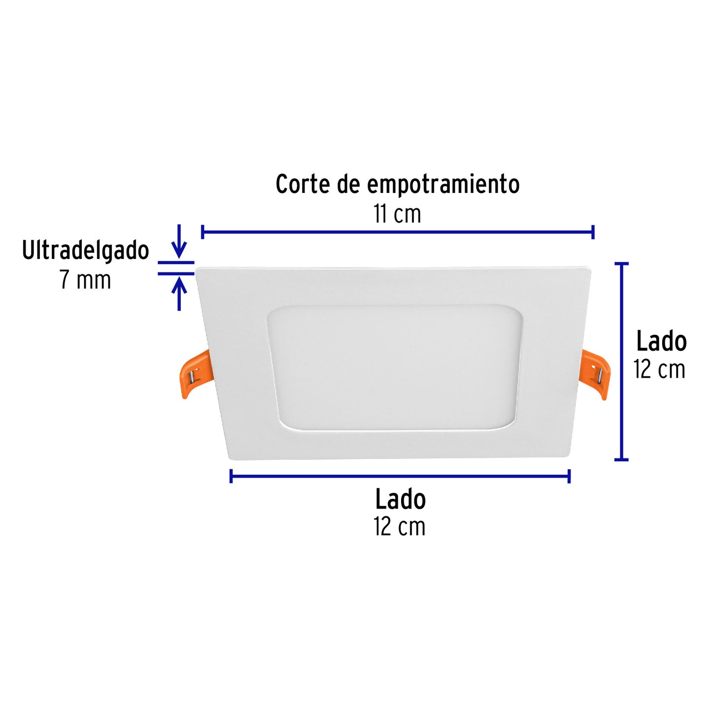 LUMINARIO LED SLIM, EMPOTRAR CUADRADO, 6W 48540 *