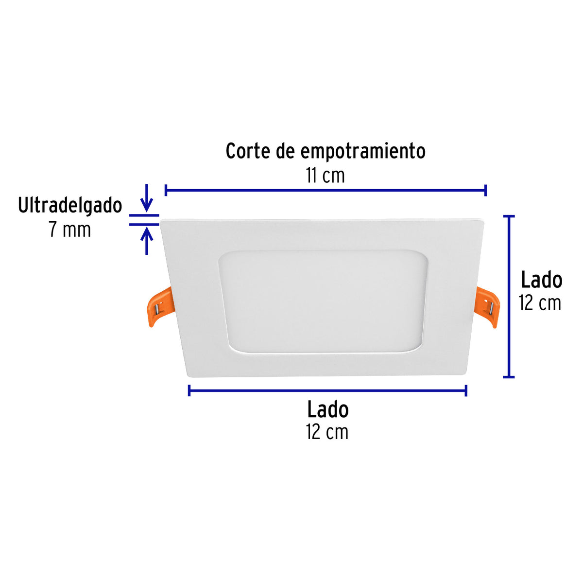 LUMINARIO LED SLIM, EMPOTRAR CUADRADO, 6W 48540 *
