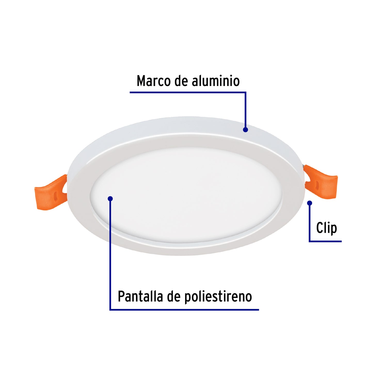 LUMINIARIO DE LED PARA EMPOTRAR 6W, AJUSTABLE, LUZ DE DÍA 47796 *