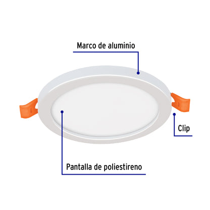 LUMINIARIO DE LED PARA EMPOTRAR 6W, AJUSTABLE, LUZ DE DÍA 47796 *