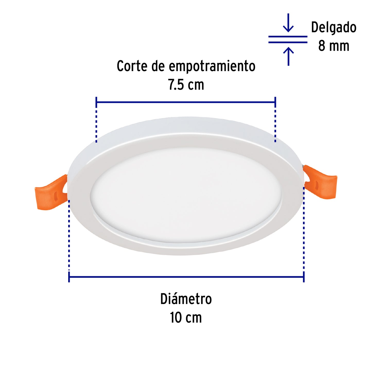 LUMINIARIO DE LED PARA EMPOTRAR 6W, AJUSTABLE, LUZ DE DÍA 47796 *