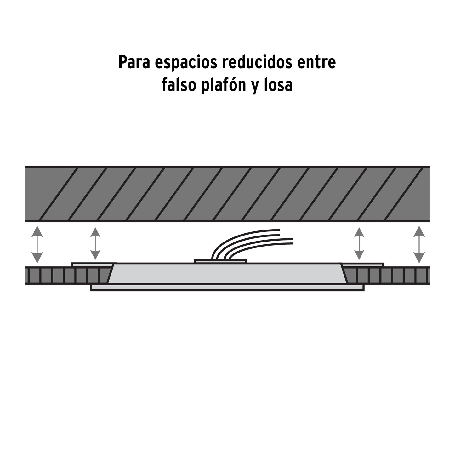 LUMINARIO DE LED PARA EMPOTRAR 8W, AJUSTABLE, LUZ DE DÍA 47797 *