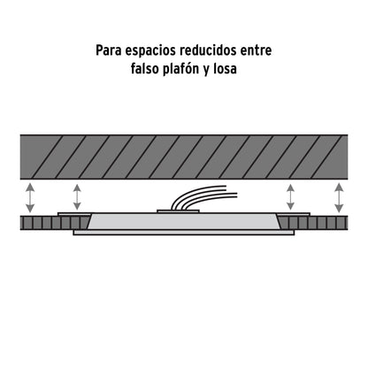 LUMINARIO DE LED PARA EMPOTRAR 8W, AJUSTABLE, LUZ DE DÍA 47797 *