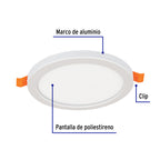 LUMINARIO DE LED PARA EMPOTRAR 8W, AJUSTABLE, LUZ DE DÍA 47797 *