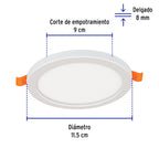 LUMINARIO DE LED PARA EMPOTRAR 8W, AJUSTABLE, LUZ DE DÍA 47797 *