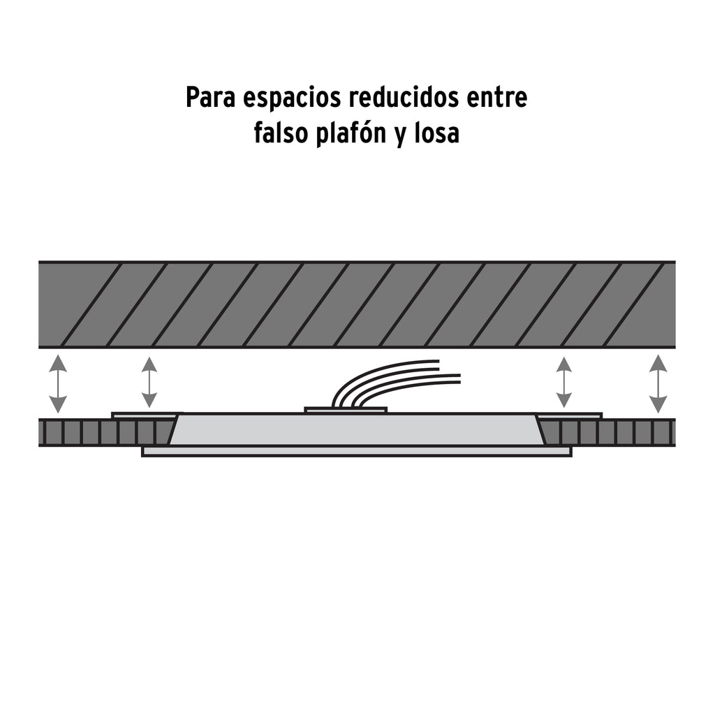 LUMINARIO DE LED PARA EMPOTRAR 15W, AJUSTABLE, LUZ DE DÍA 47798 *
