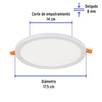 LUMINARIO DE LED PARA EMPOTRAR 15W, AJUSTABLE, LUZ DE DÍA 47798 *