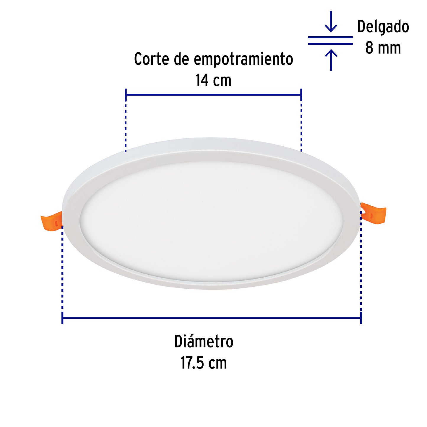 LUMINARIO DE LED PARA EMPOTRAR 15W, AJUSTABLE, LUZ DE DÍA 47798 *