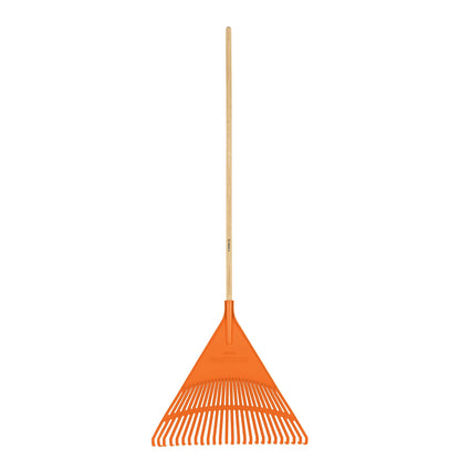 ESCOBA PLÀSTICA RIGIDA PARA JARDÌN, 26 DIENTES, MANGO 48'' 19788 *