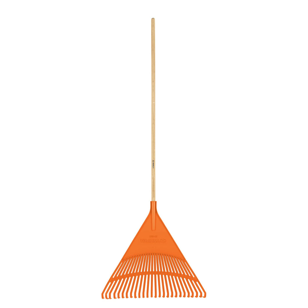 ESCOBA PLÀSTICA RIGIDA PARA JARDÌN, 26 DIENTES, MANGO 48'' 19788 P