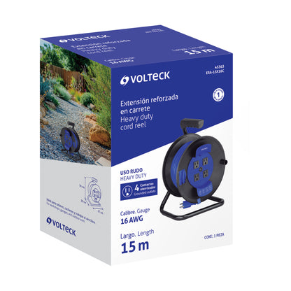 EXTENSION 3X16 AWG, 15 METROS EN CARRETE 45363 *
