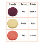 JUEGO DE 3 ESPONJAS P/PULIR DE 7" HOOK AND LOOP TRUPER 103439 P
