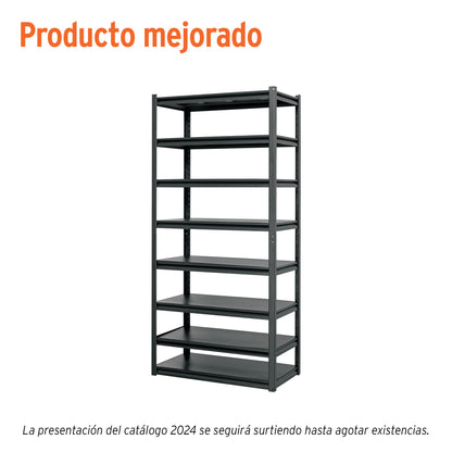 Estante metálico 8 repisas capacidad 80 Kg,180x45x85, TRUPER 58004 *