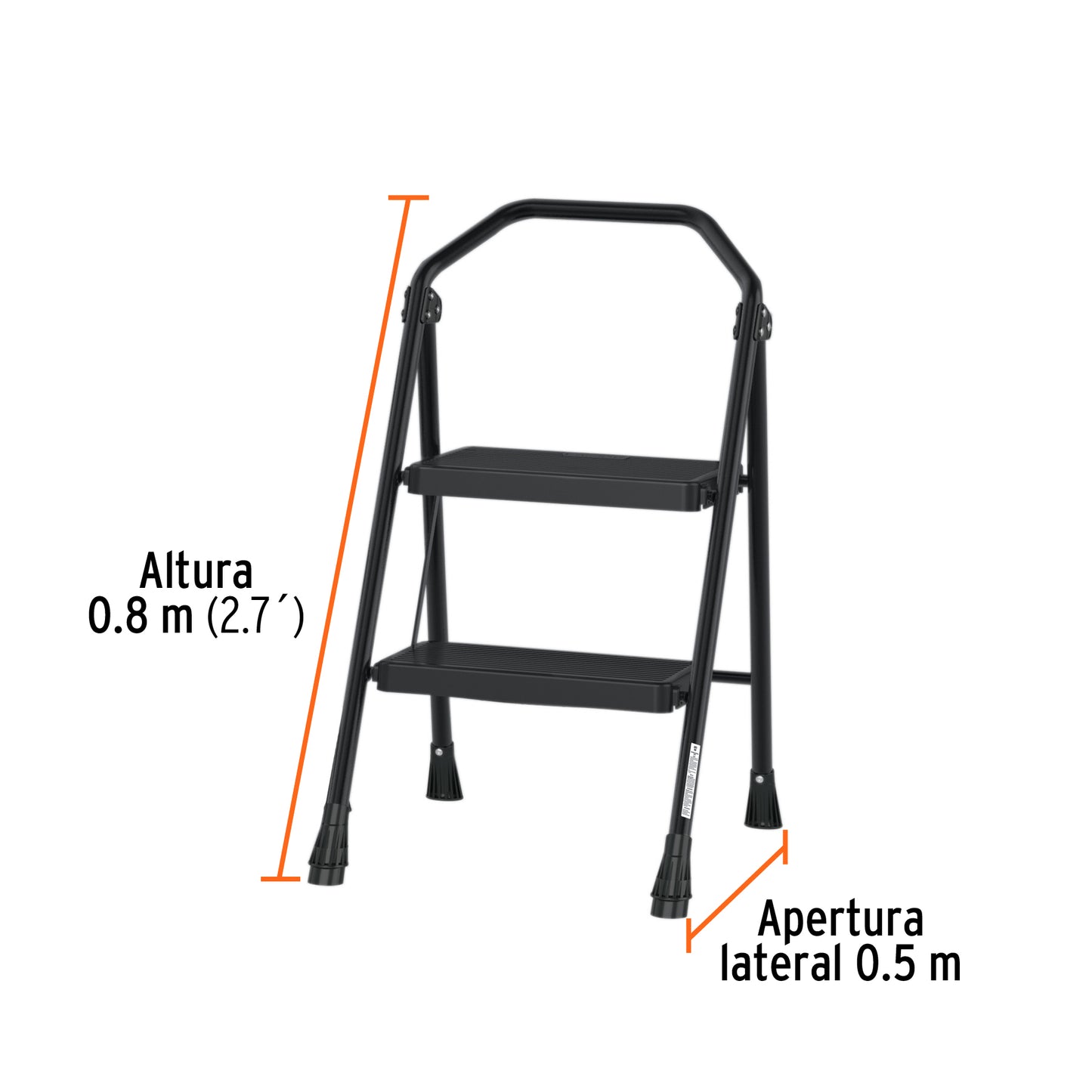 ESCALERA TUBULAR, PLEGABLE. 2 PELDAÑOS, TRUPER 103142 *