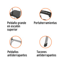 Cargar imagen en el visor de la galería, ESCALERA PLEGABLE DE ALUMINIO 4 PELDAÑOS 16765 *
