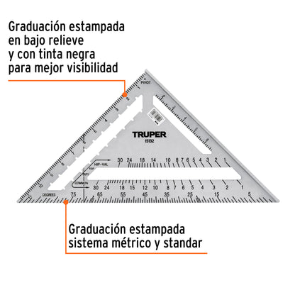 ESCUADRA PARA MUROS DE YESO, 12"(30 CM) 15132 N