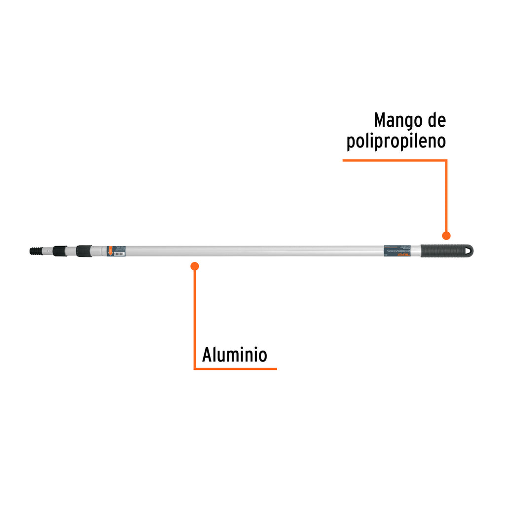 EXTENSIÓN DE ALUMINIO PARA RODILLO, 2 M, TRUPER 19216 *L