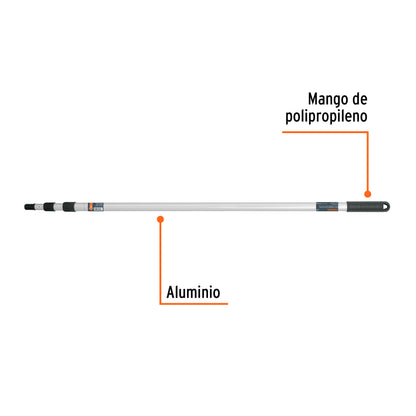 EXTENSIÓN DE ALUMINIO PARA RODILLO, 2 M, TRUPER 19216 *L