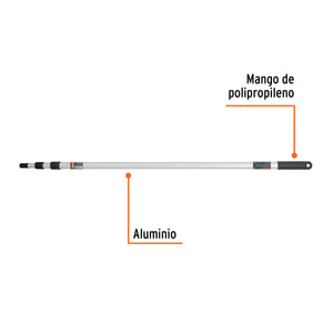 EXTENSIÓN DE ALUMINIO PARA RODILLO, 2 M, TRUPER 19216 *L